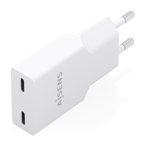 CARGADOR AISENS ULTRA DELGADO GaN 30W 2xUSB-C PD3.0 BLANCO 2