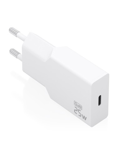 CARGADOR AISENS ULTRA DELGADO GaN 25W 1xUSB-C PD3.0 BLANCO
