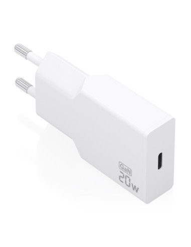 CARGADOR AISENS ULTRA DELGADO GaN 20W 1xUSB-C PD3.0 BLANCO