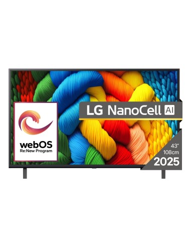 TV LG NANOCELL 43NANO80A3B 43" 4K ULTRA HD SMART TV WIFI NEGRO
