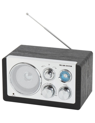 RADIO DENVER DE DISEÑO MODERNO NEGRA