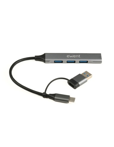 HUB EWENT EW1154 USB-C 3.2 GEN1 5GBPS 1XUSB-A 3.2 3XUSB-A 2.0 ALUMINIO