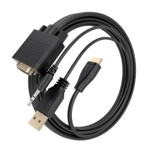 CABLE CONVERSOR AISENS HDMI A M A SVGA M+JACK 3.5 M+USB-A M 1.5M 2