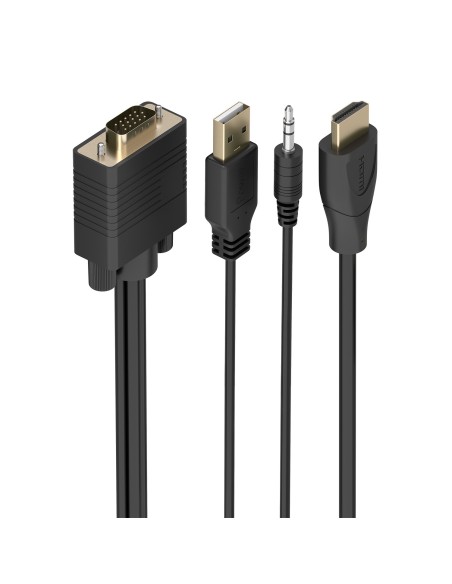 CABLE CONVERSOR AISENS SVGA M+JACK 3.5 M+USB-A M A HDMI A M 1M