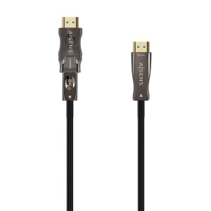 CABLE HDMI AISENS V2.1 OPTICO ACTIVO AOC DESMONTABLE 8K60HZ M M 20M NEGRO