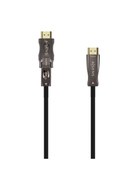 CABLE HDMI AISENS V2.1 OPTICO ACTIVO AOC DESMONTABLE 8K60HZ M M 20M NEGRO