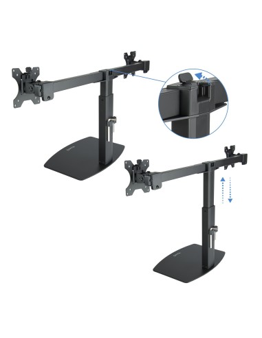 SOPORTE MESA DB1727TN-B GIRA INCLI 2 BRAZOS 17-27, NEGRO