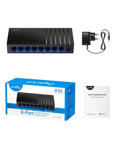 SWITCH CUDY 8-PORT GIGABIT DESKTOP SWITCH GS108D
