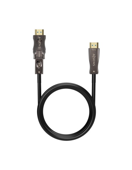 CABLE HDMI AISENS V2.1 OPTICO ACTIVO AOC DESMONTABLE 8K60HZ M M 20M NEGRO